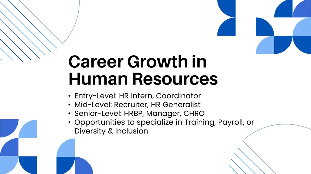 career growth in human resources entry level