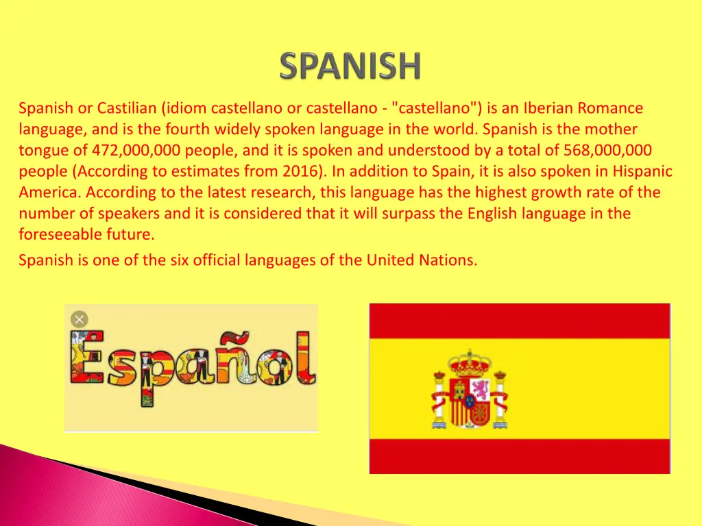 spanish or castilian idiom castellano