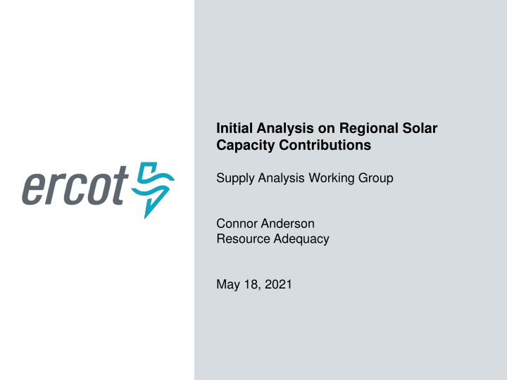initial analysis on regional solar capacity