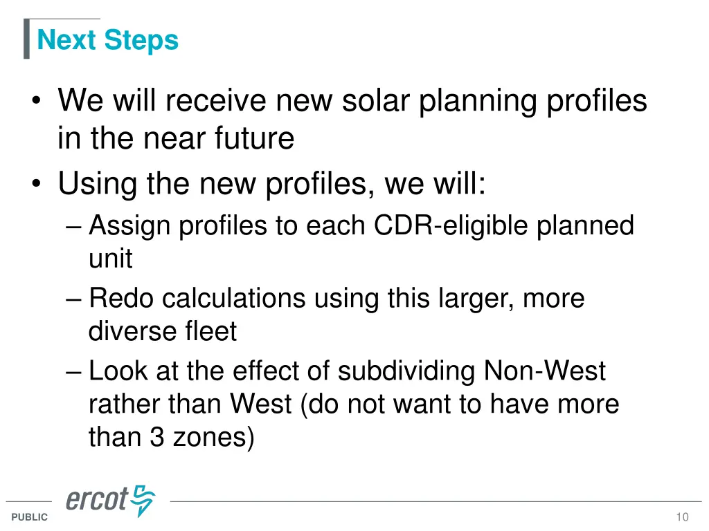 next steps
