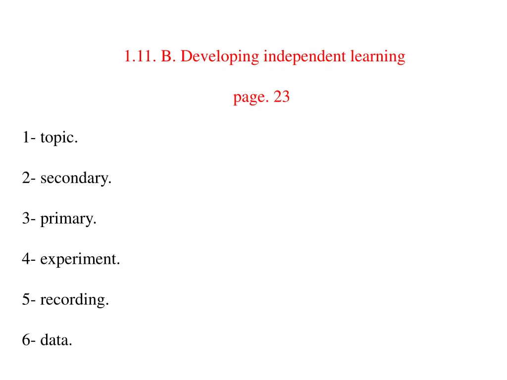 1 11 b developing independent learning
