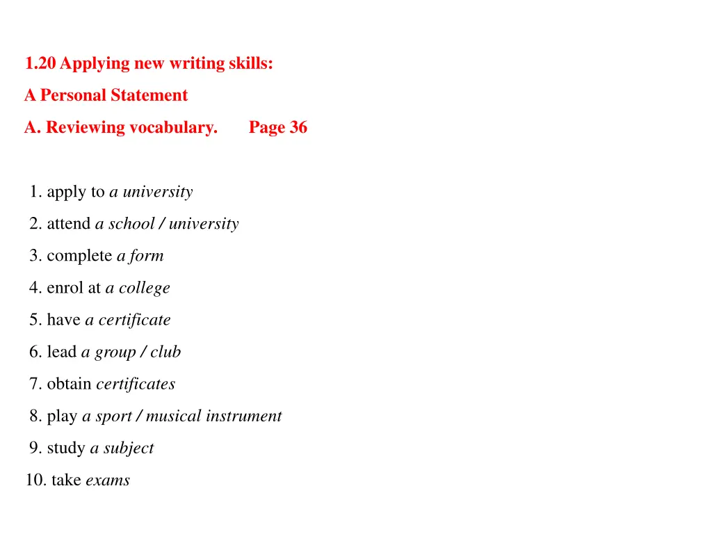 1 20 applying new writing skills