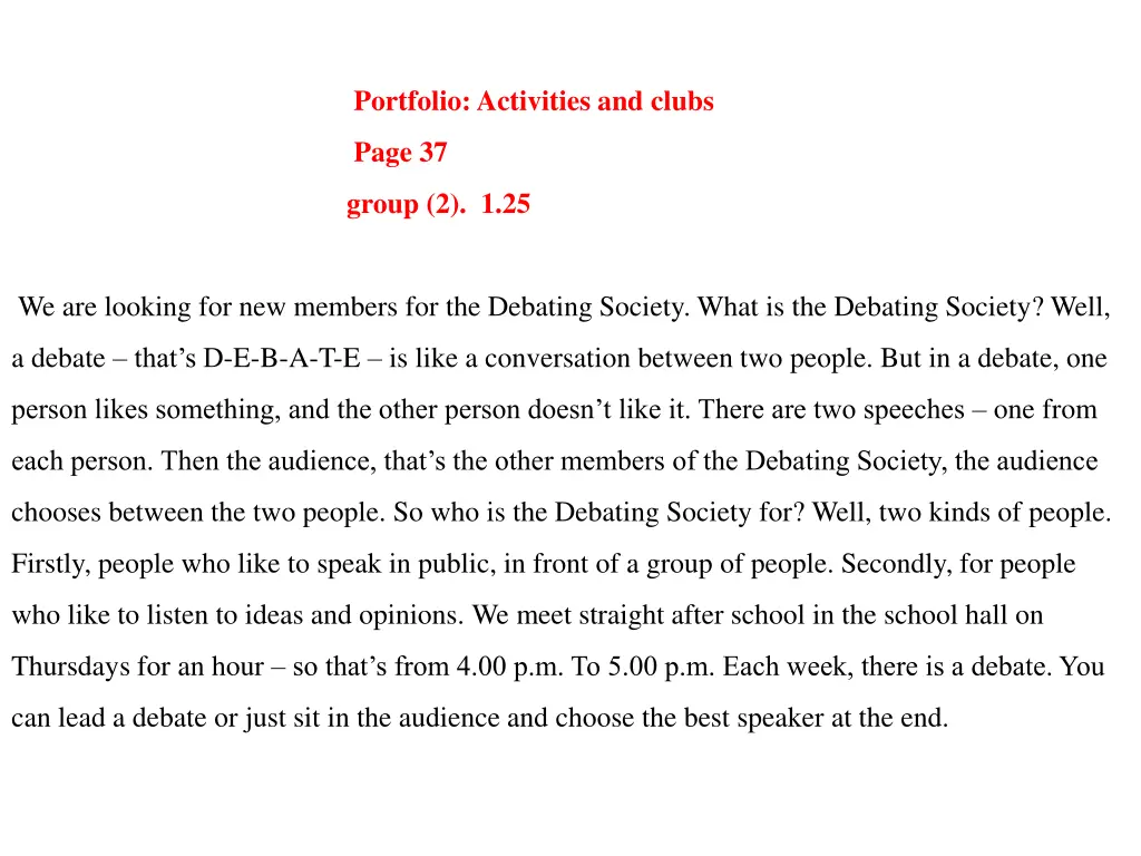 portfolio activities and clubs 2