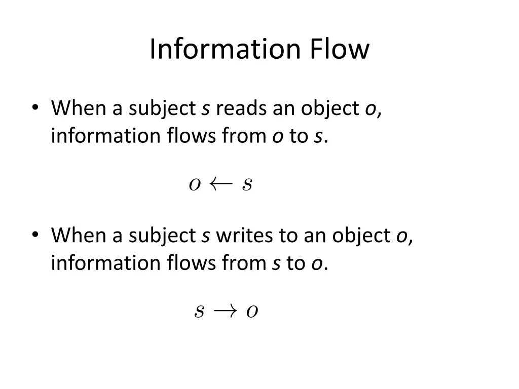 information flow