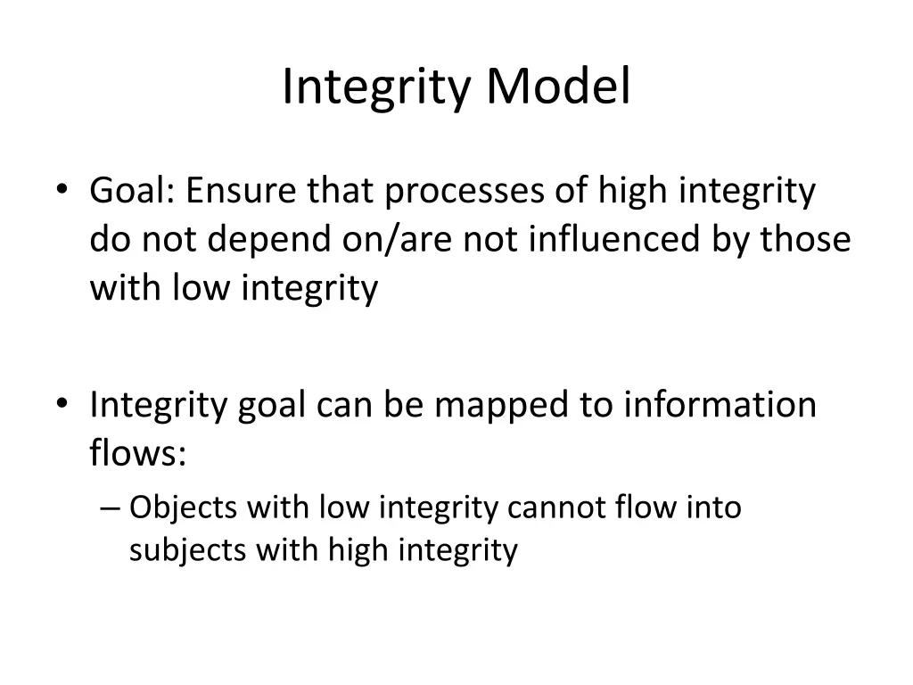 integrity model