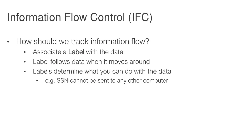 information flow control ifc
