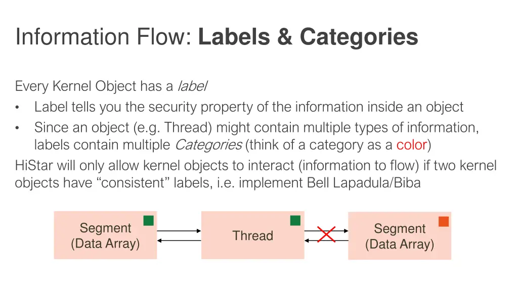 information flow labels categories