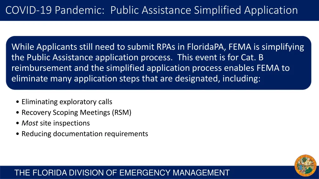 covid 19 pandemic public assistance simplified
