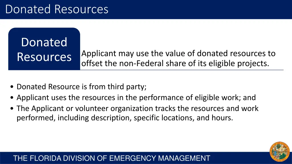donated resources