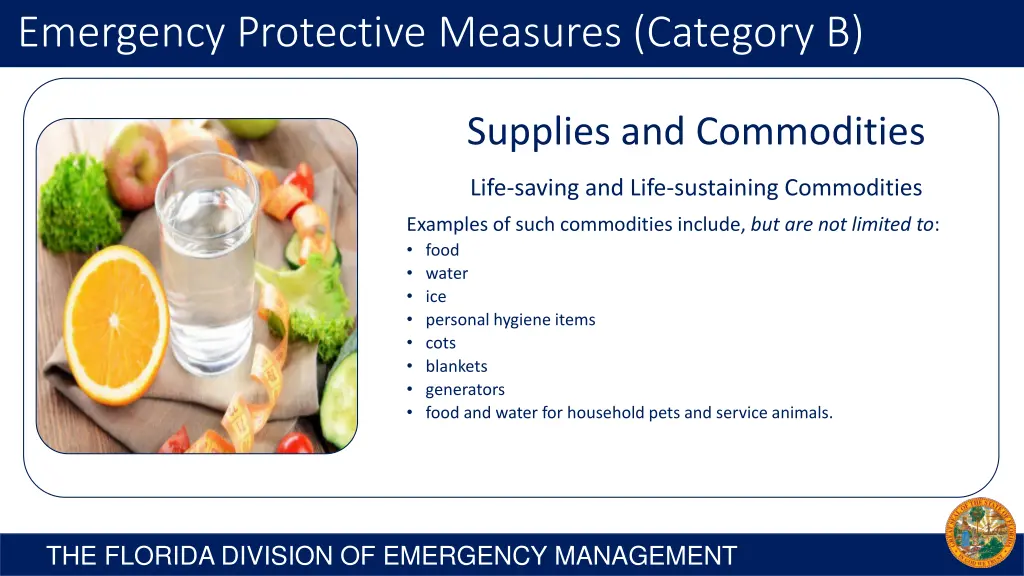 emergency protective measures category b 3