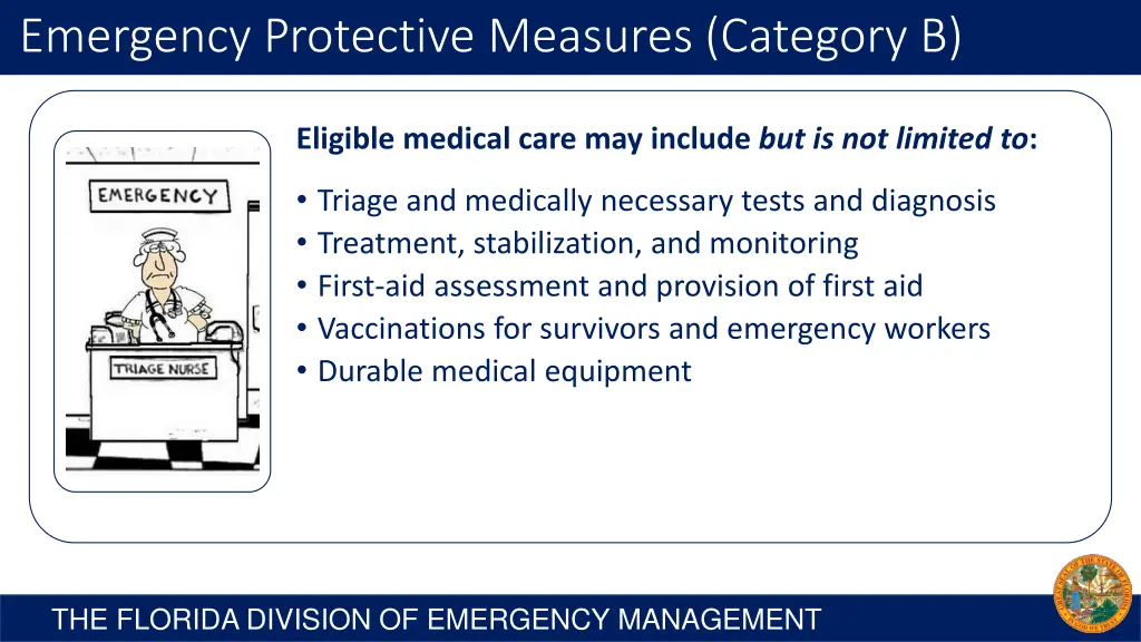 emergency protective measures category b 4