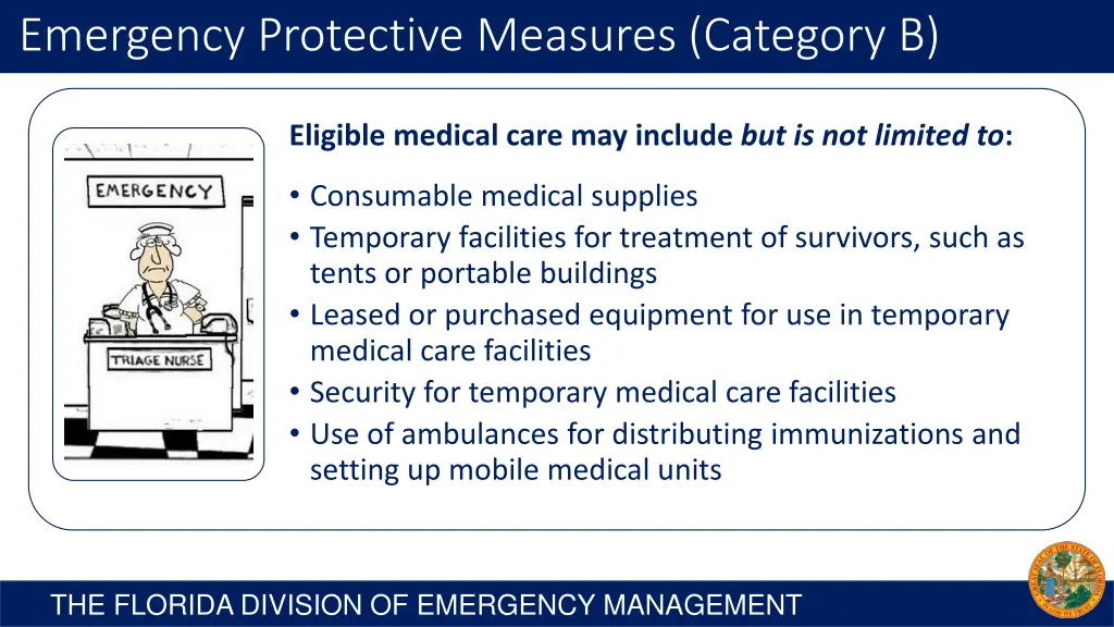 emergency protective measures category b 5
