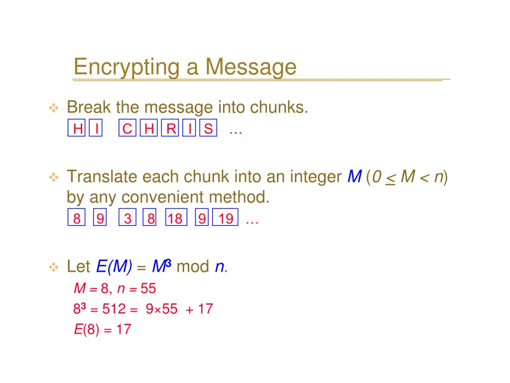 encrypting a message