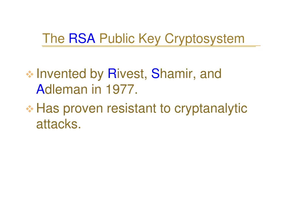 the rsa public key cryptosystem