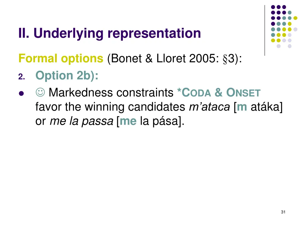 ii underlying representation 3