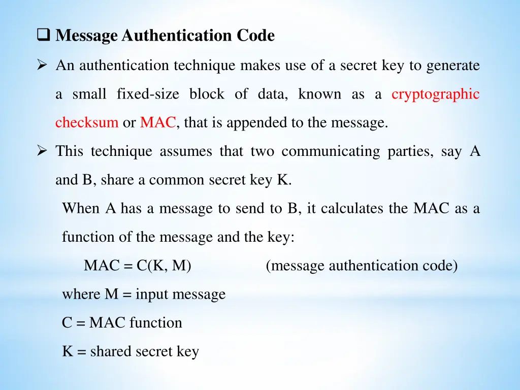 messageauthentication code