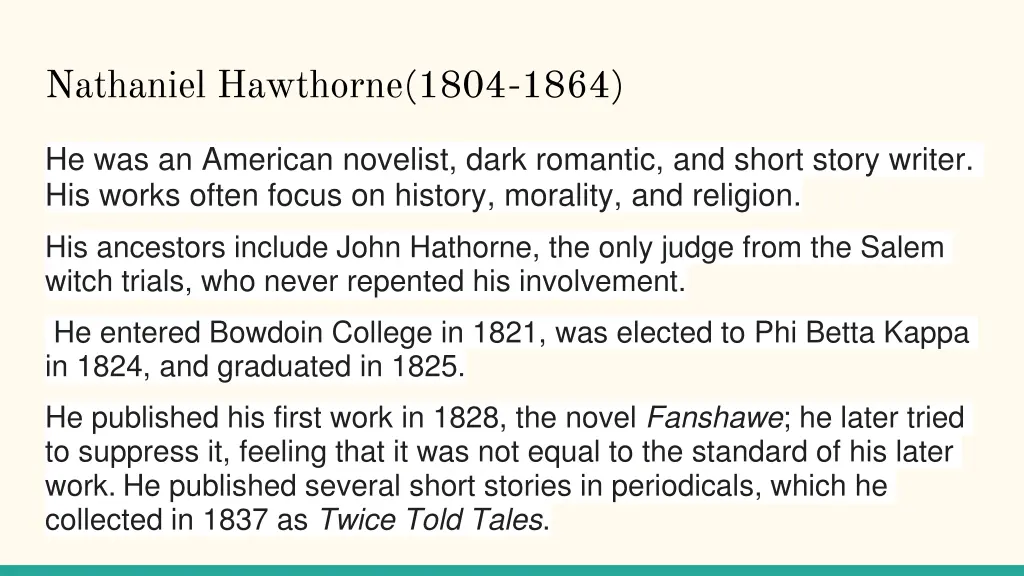 nathaniel hawthorne 1804 1864
