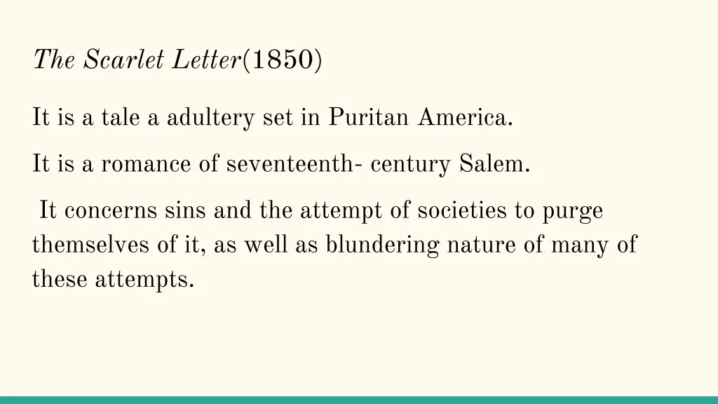 the scarlet letter 1850