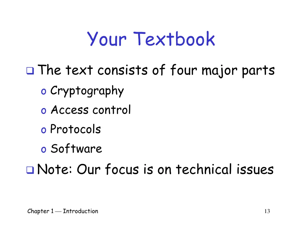 your textbook