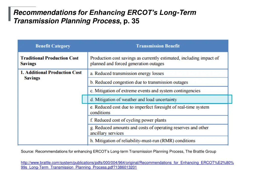 recommendations for enhancing ercot s long term
