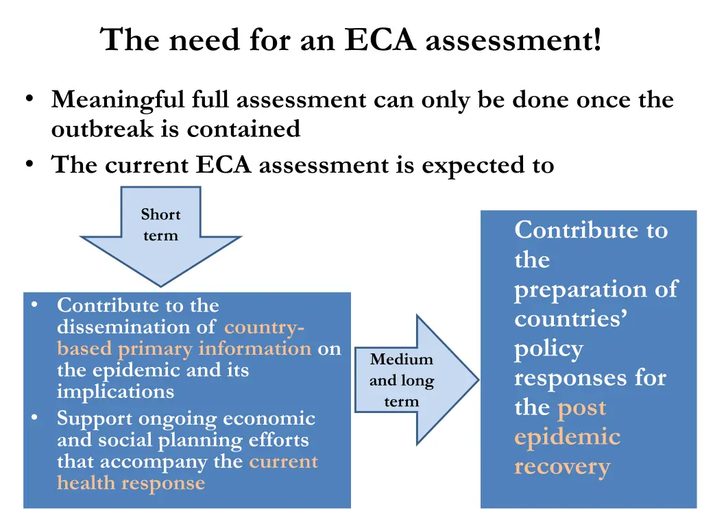 the need for an eca assessment