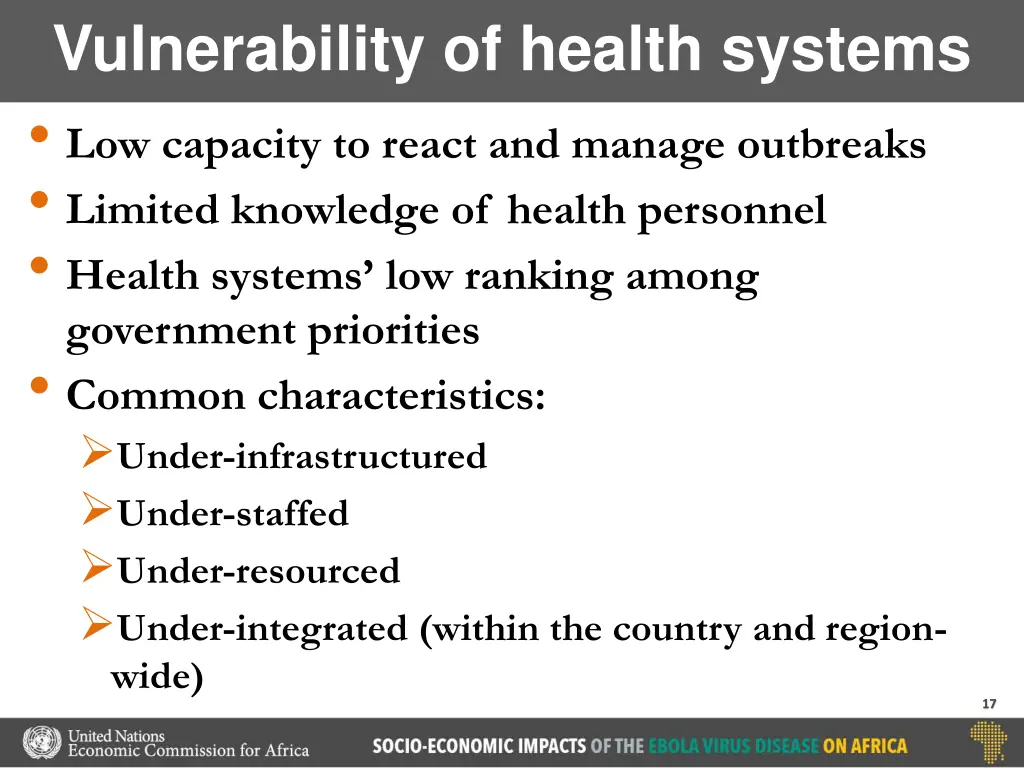 vulnerability of health systems