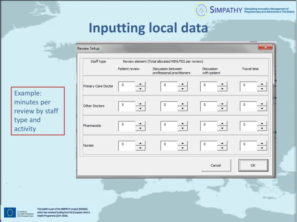 inputting local data