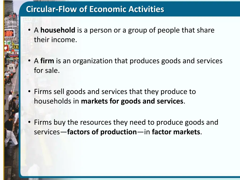circular flow of economic activities