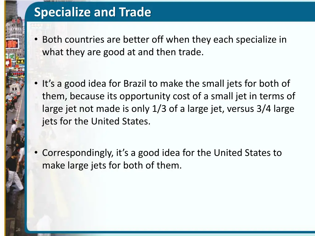 specialize and trade