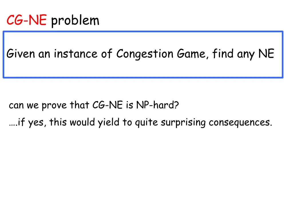 cg ne problem