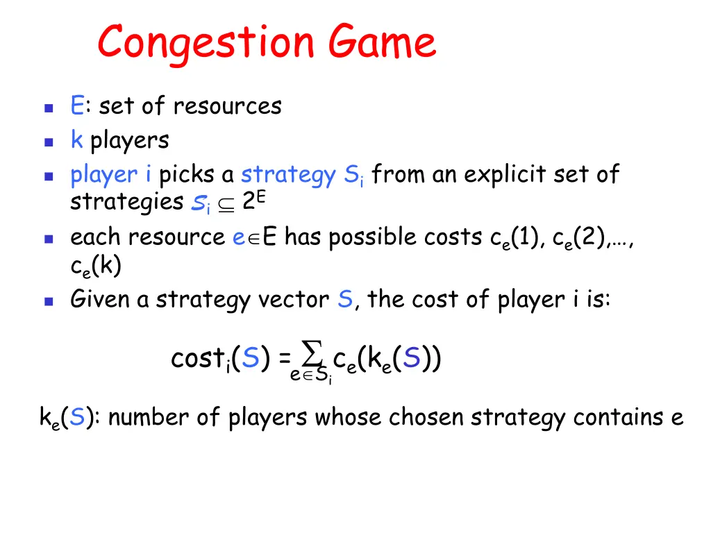 congestion game