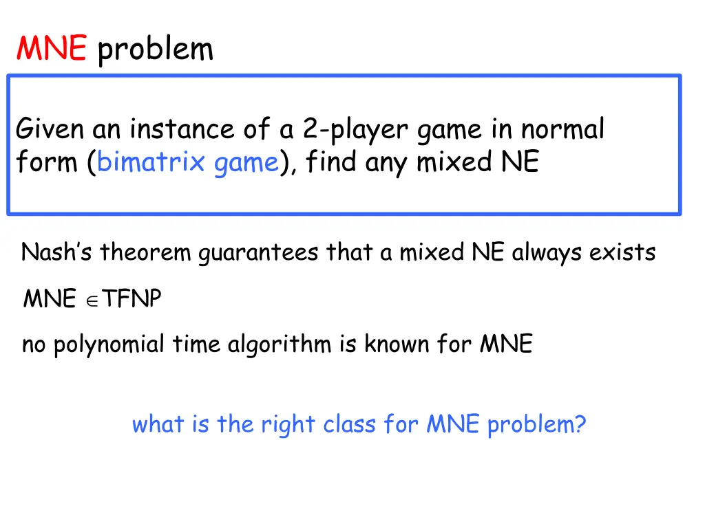 mne problem