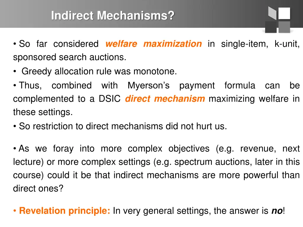 indirect mechanisms