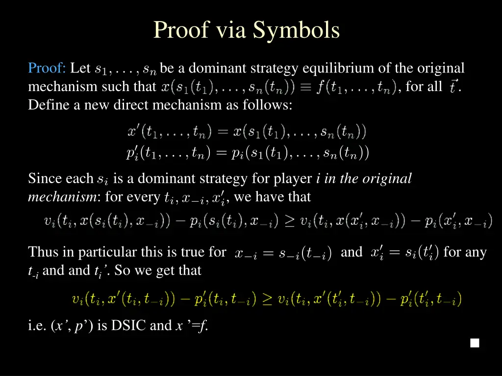 proof via symbols