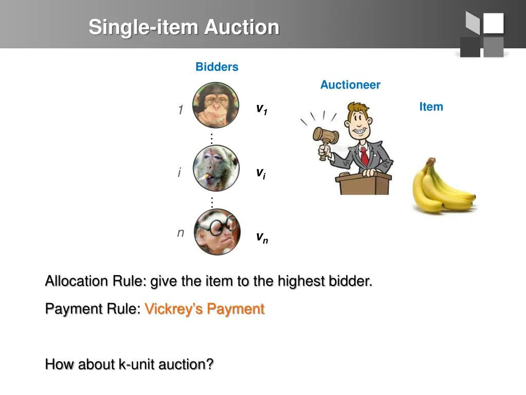 single item auction