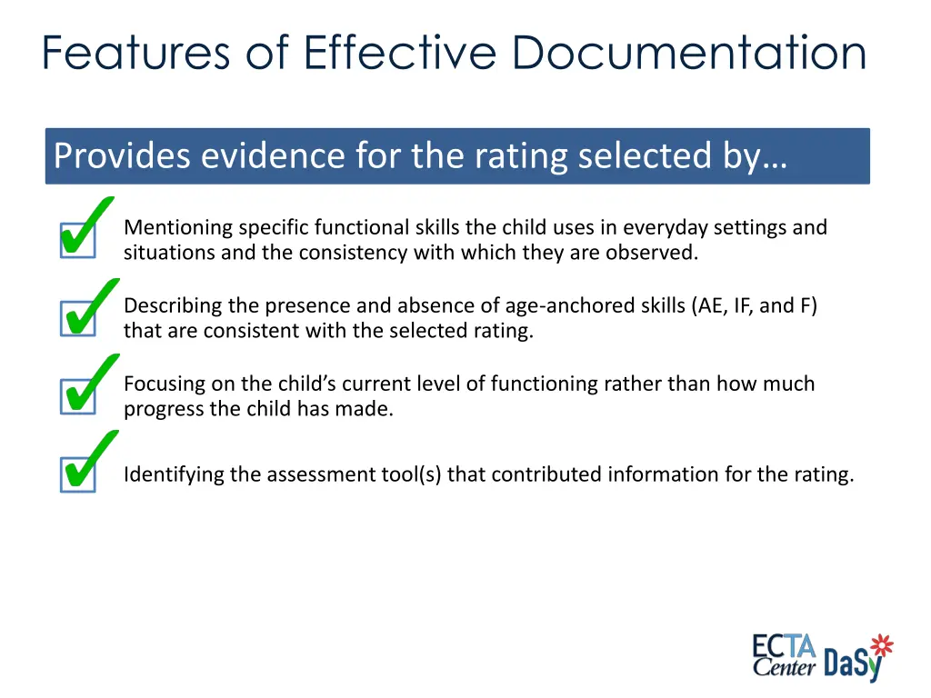features of effective documentation