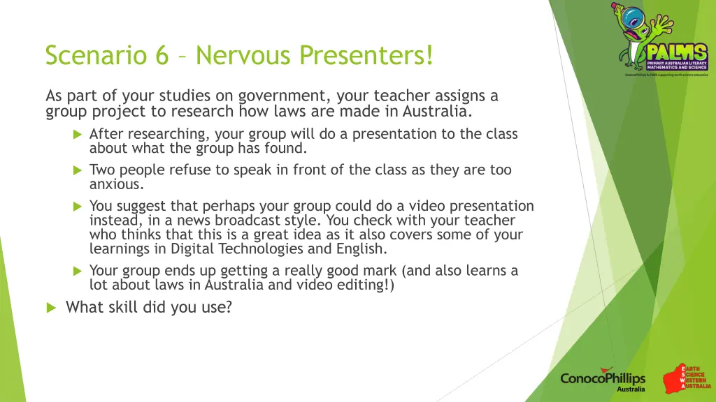 scenario 6 nervous presenters