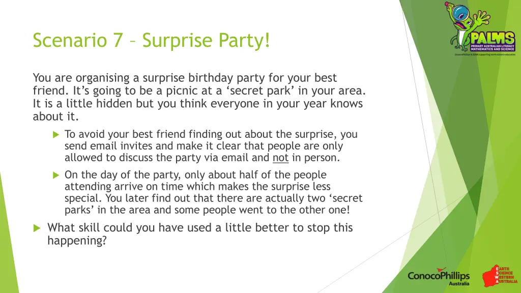 scenario 7 surprise party