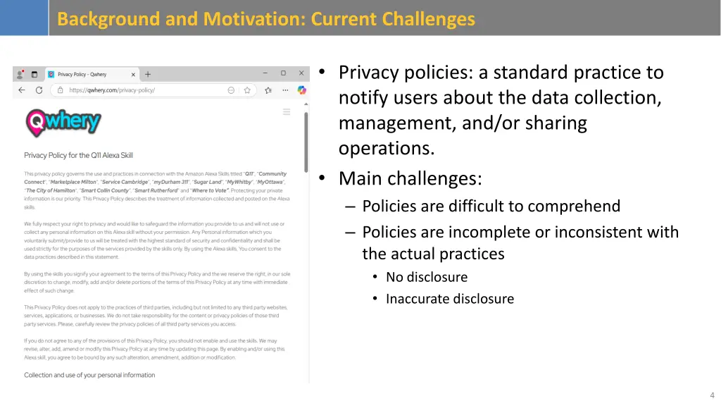 background and motivation current challenges