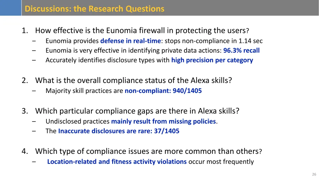 discussions the research questions