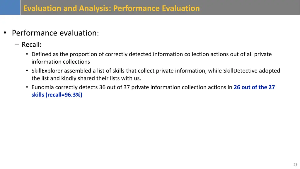 evaluation and analysis performance evaluation 1