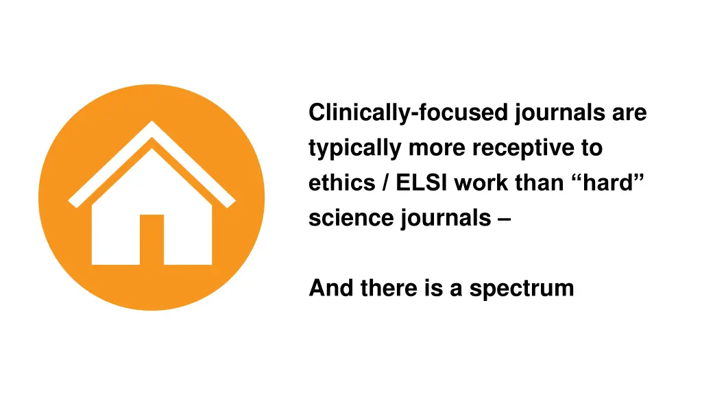 clinically focused journals are typically more