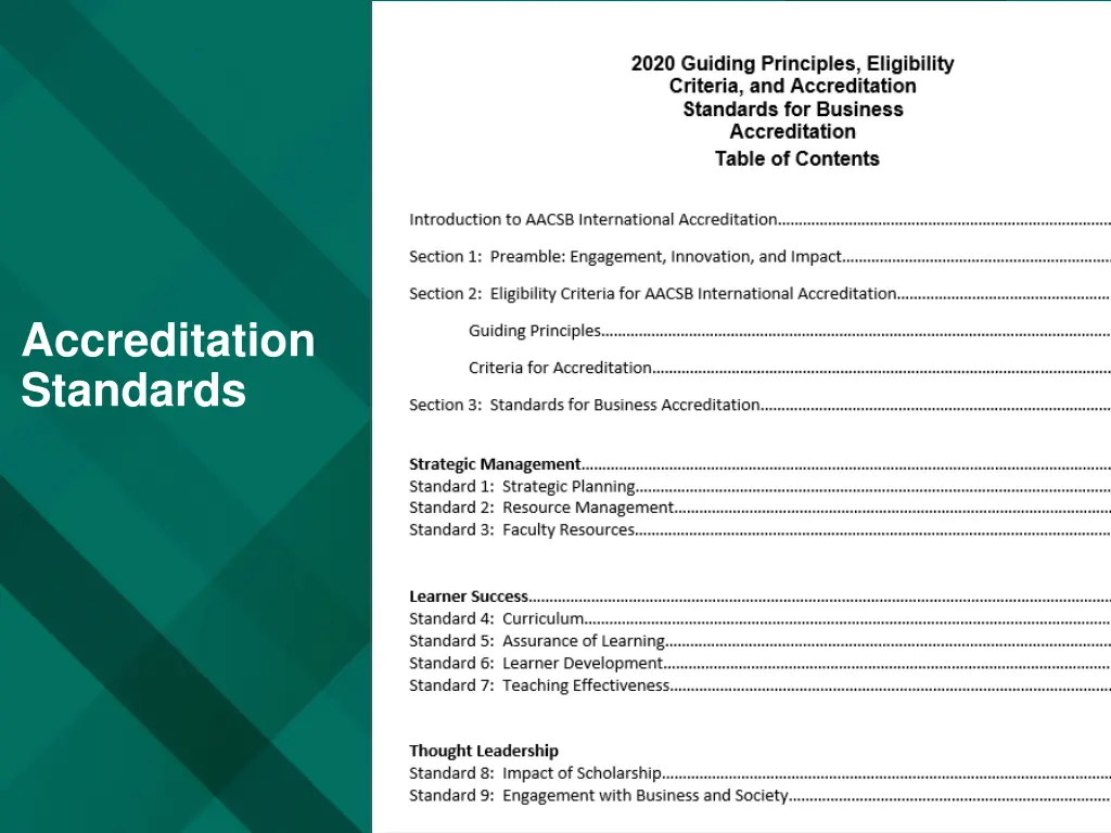 accreditation standards