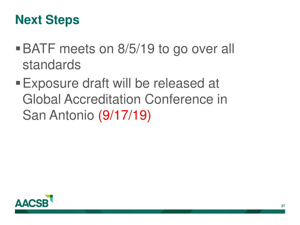 next steps