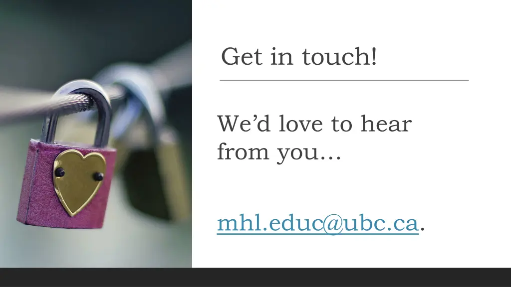 get in touch