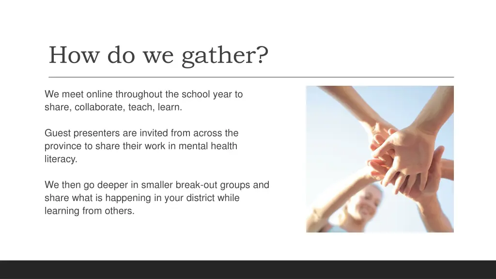 how do we gather