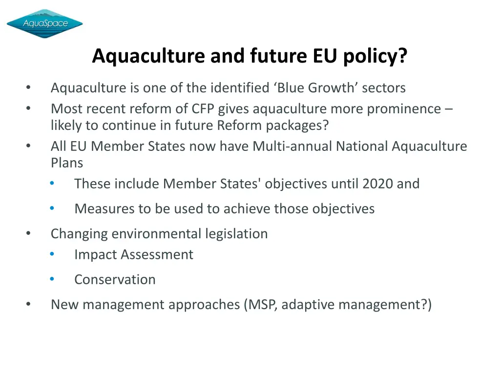 aquaculture and future eu policy