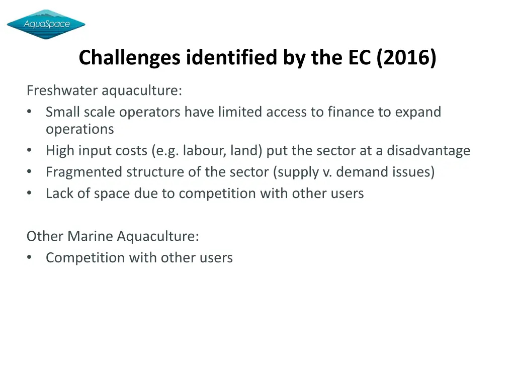 challenges identified by the ec 2016 1