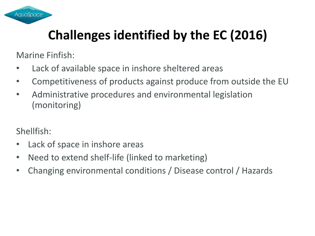challenges identified by the ec 2016