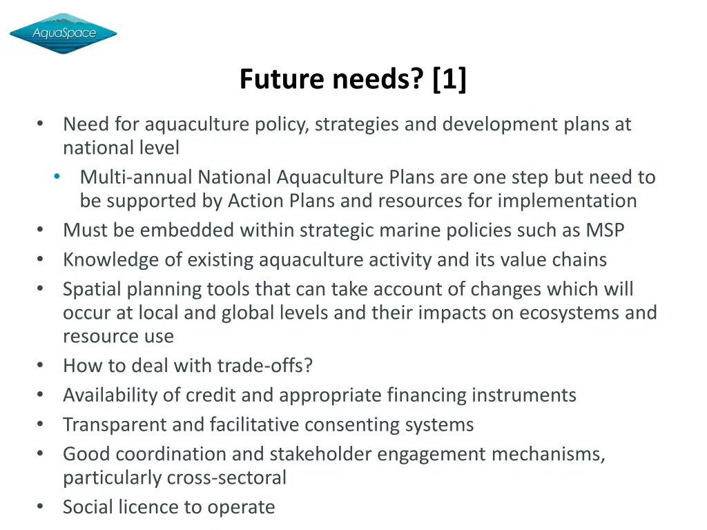 future needs 1
